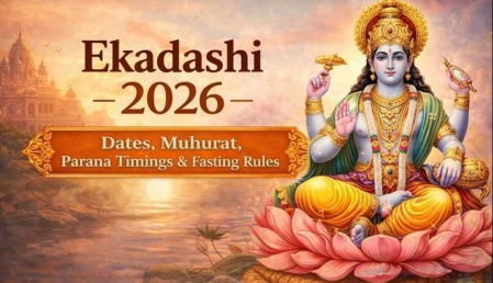 Lord Vishnu sitting on a lotus during sunrise with a temple background