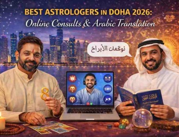 Best astrologers in Doha 2026 offering online astrology consultations with Arabic translation, tarot cards, zodiac charts, and virtual readings