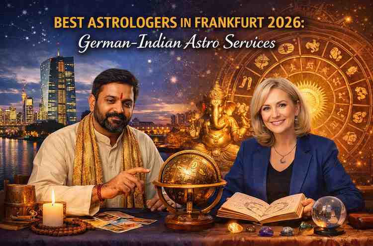 Best astrologers in Frankfurt 2026 offering German-Indian astro services with zodiac charts, tarot cards, and spiritual tools