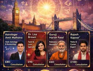Best astrologers in London 2026 banner featuring zodiac wheel, Big Ben, Tower Bridge, and astrologer profiles with UK pricing
