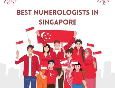 Diverse group celebrating Singapore with flags and banner, dressed in red, smiling together proudly.