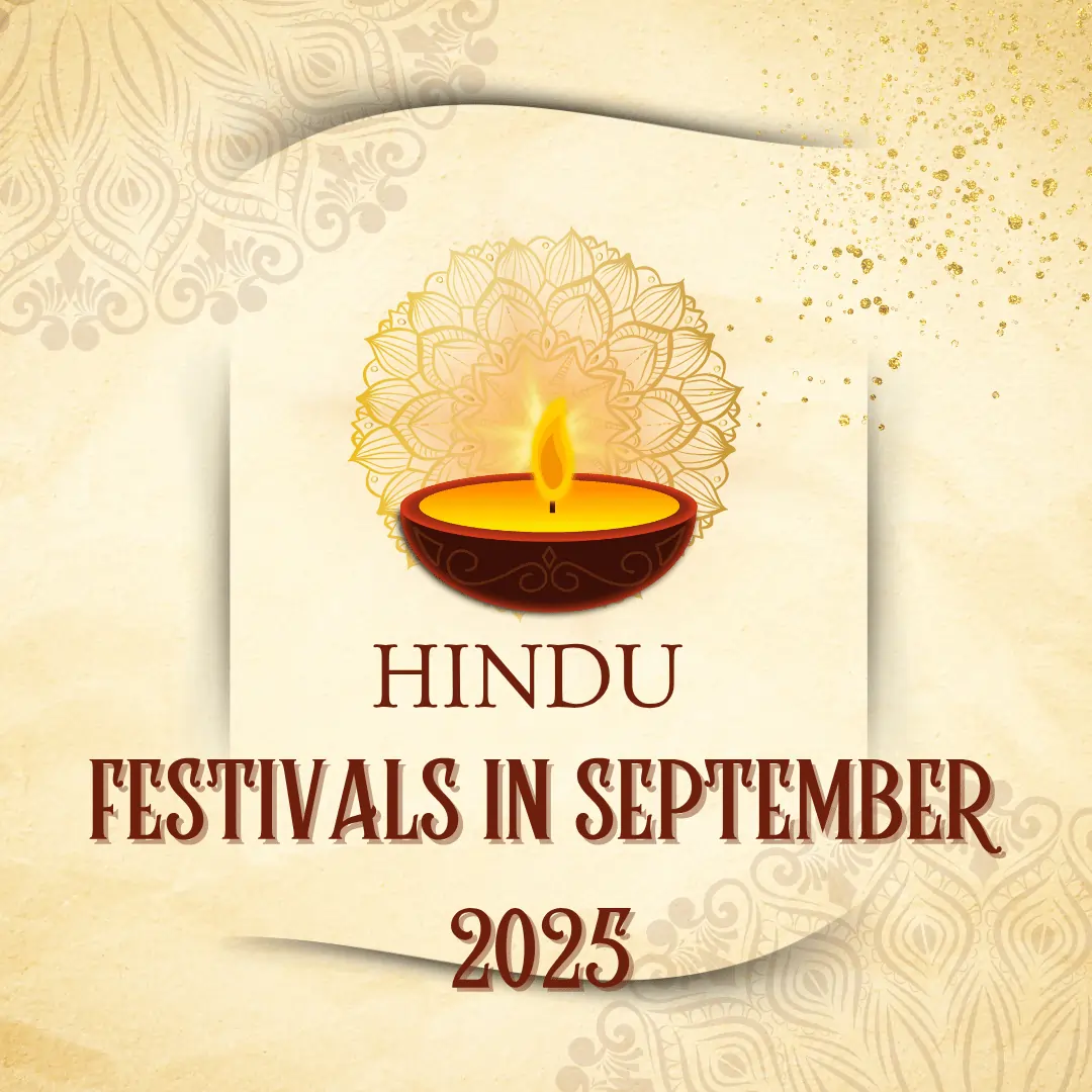 Diya which is showing a text saying List of all Hindu Festivals in September 2025