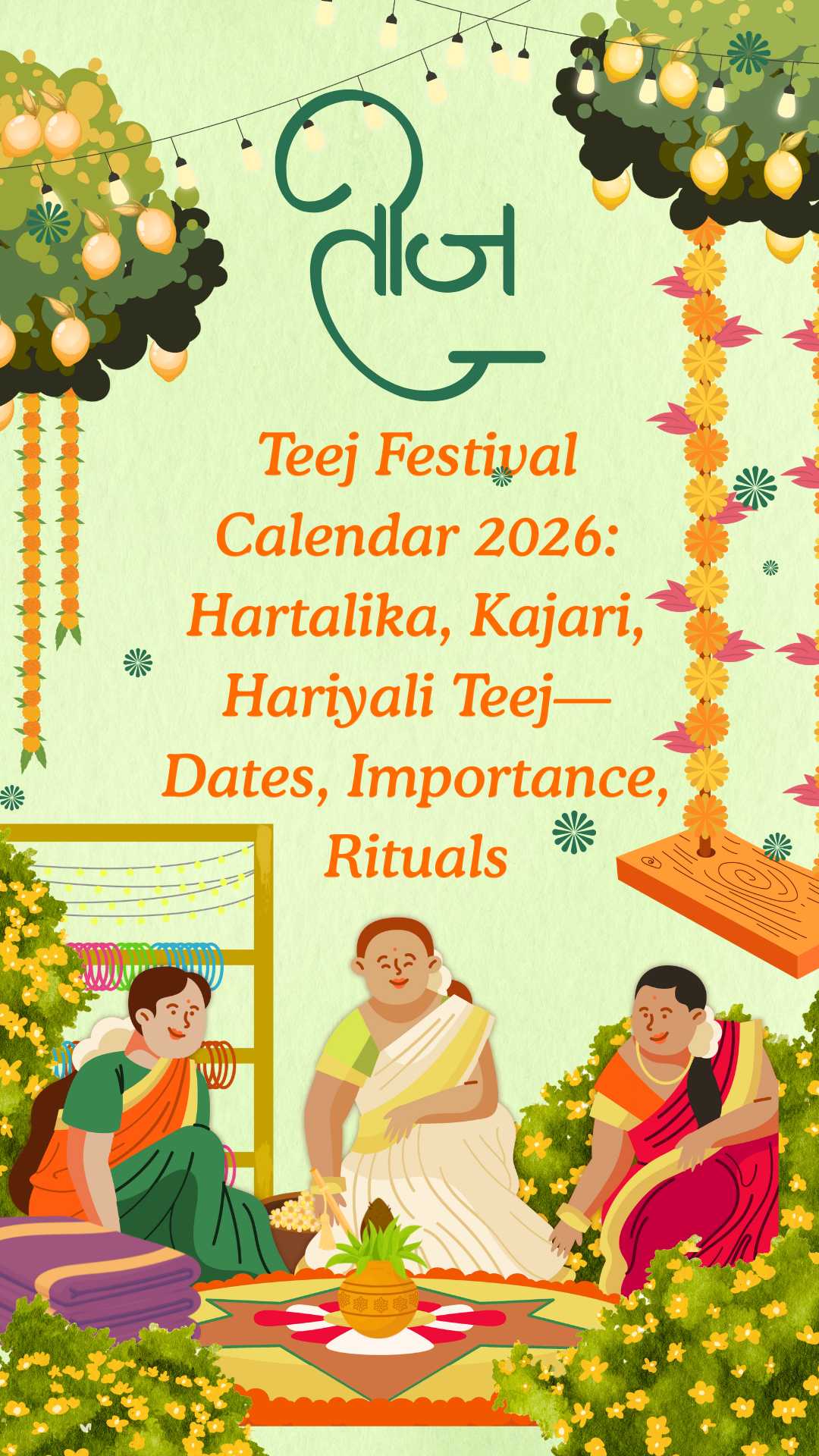 Hindu festival and puja calendar posters with rituals and key dates.