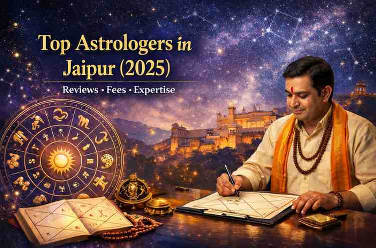 Top astrologers in Jaipur 2025 kundli reading zodiac chart astrology consultation banner