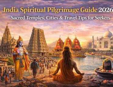 India spiritual pilgrimage guide 2026 showing sacred temples, holy cities and travel routes for seekers