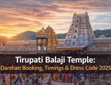 Tirupati Balaji Temple at Tirumala with devotees in darshan queue seeking blessings of Lord Venkateswara