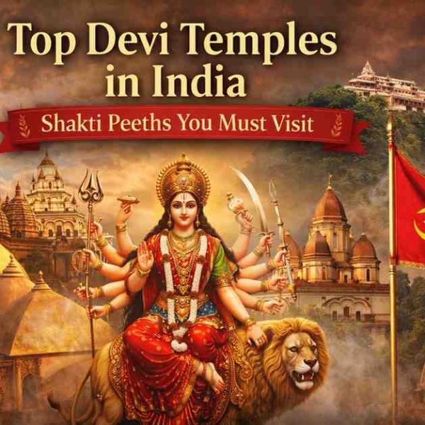 Sacred Shakti Peeth temples in India dedicated to Goddess Durga, showcasing powerful Devi shrines and spiritual heritage