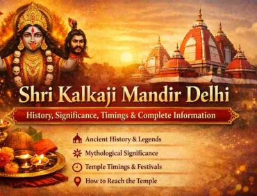 Shri Kalkaji Mandir Delhi with Goddess Kali illustration – history, significance, temple timings and complete visitor information