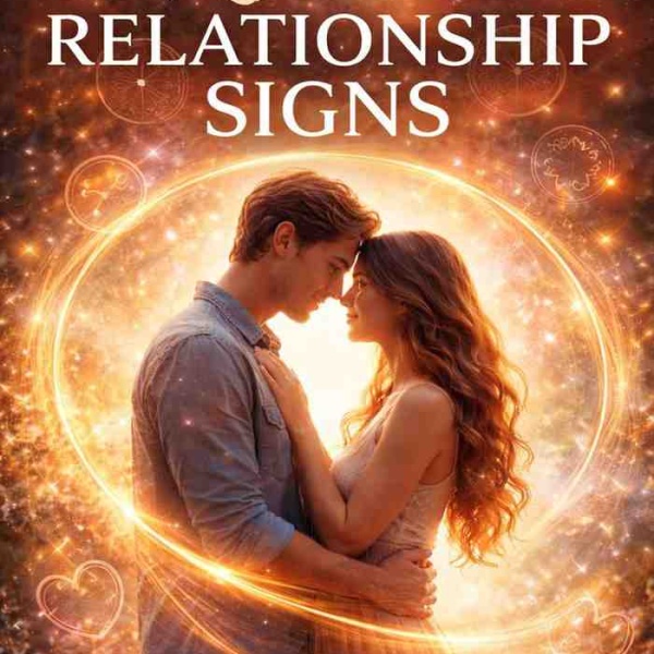 A couple sharing an intense emotional connection surrounded by glowing energy representing karmic relationship signs