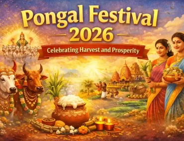 Pongal Festival 2026 celebration showing Bhogi bonfire, Thai Pongal cooking and Mattu Pongal rituals