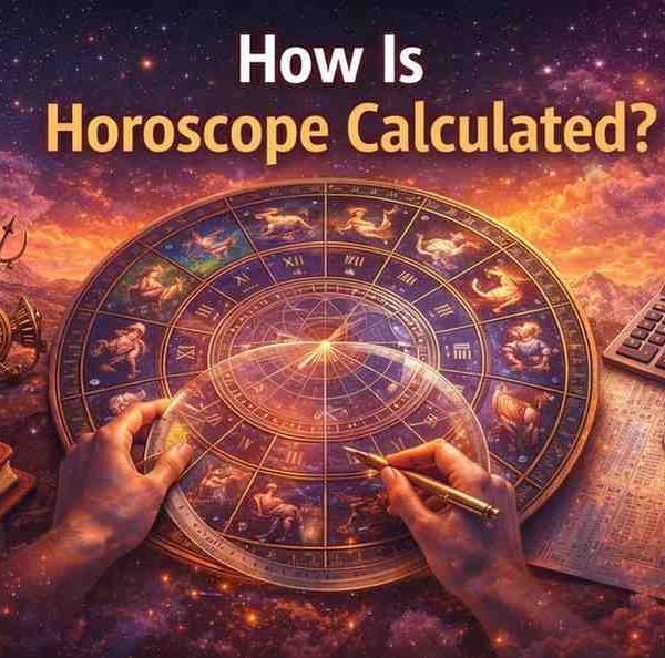 How horoscope is calculated using birth chart, zodiac signs, planets, and astronomical calculations