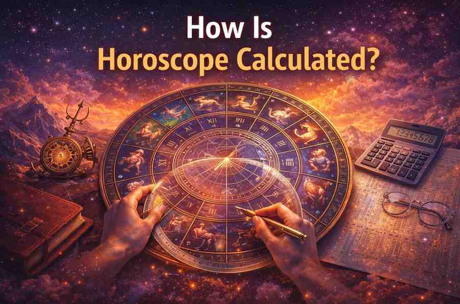 How horoscope is calculated using birth chart, zodiac signs, planets, and astronomical calculations