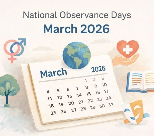 National Observance Days March 2026 – Important Awareness Dates