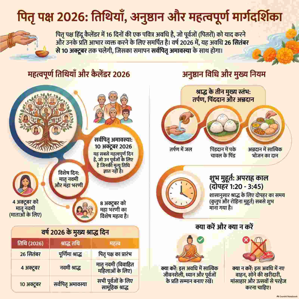 Pitru Paksha 2026 calendar and tithi guide for ancestral rites