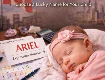 Baby name numerology Canada example showing Expression Number 9 calculation for a newborn baby in 2026
