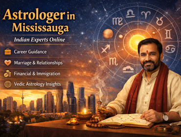 Astrologer in Mississauga offering online Vedic astrology consultation for career, marriage, finance, and immigration guidance by Indian experts