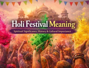 Holi festival celebration with colorful powders in the air symbolizing joy, unity, and spiritual significance