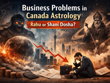 Business problems in Canada astrology explained with Rahu and Shani dosha influence on entrepreneurship and financial struggles