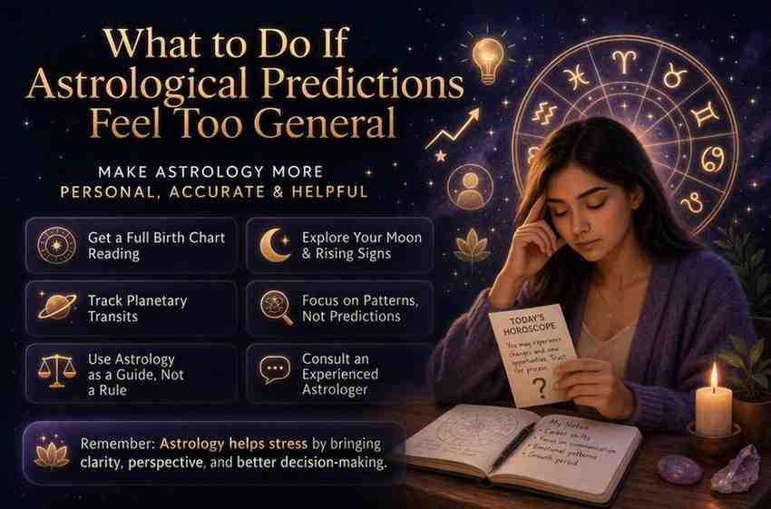 What to do if astrological predictions feel too general with personalized astrology guidance and zodiac chart illustration