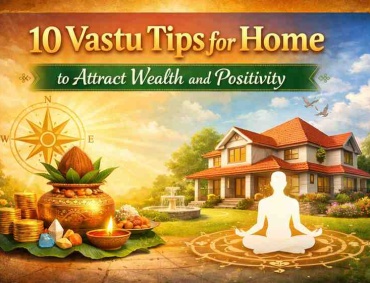 10 vastu tips for home to attract wealth and positivity with house compass kalash coins and meditation in peaceful environment