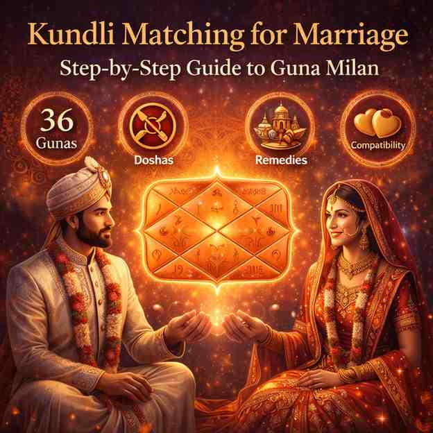 kundli matching for marriage guna milan 36 gunas doshas remedies compatibility astrology couple