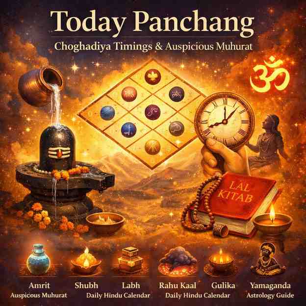 Today panchang choghadiya timings auspicious muhurat Rahu Kaal Gulika Yamaganda astrology guide